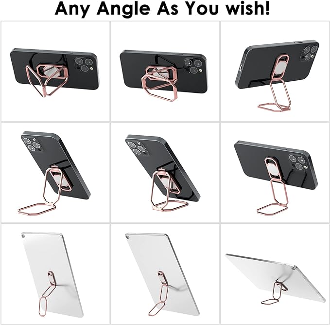 ADJUSTABLE FOLDABLE MULTI ANGLE 3 PARTS METAL MOBILE HOLDER ROTATING CELL PHONE STAND