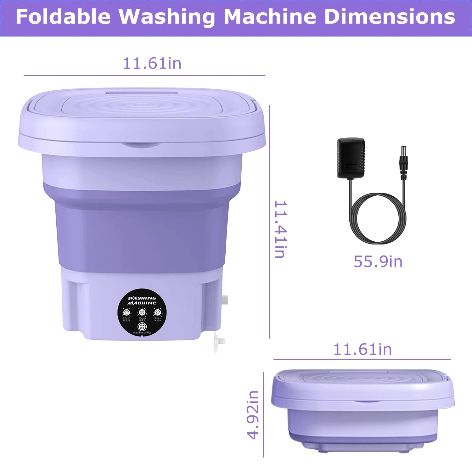 Home.Co- Foldable Mini Washing Machine