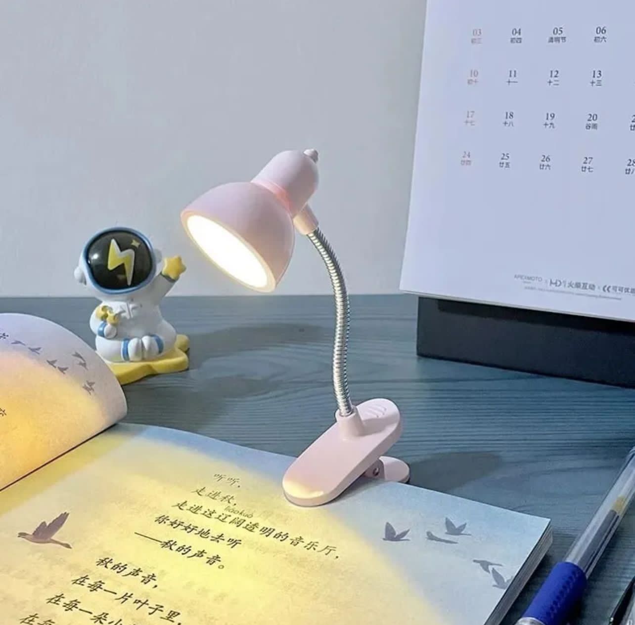 Mini Cute Fancy Book Clip Lamp