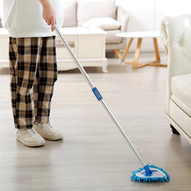 Triangle rotatable microfiber mop