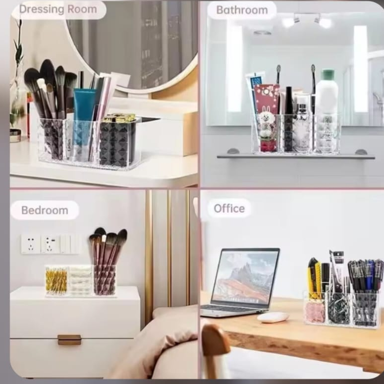 Acrylic 3Part Diamond cut organizer