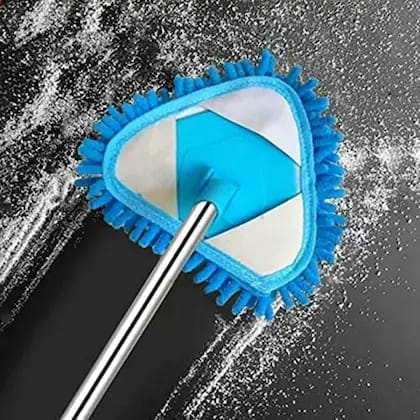 Triangle rotatable microfiber mop