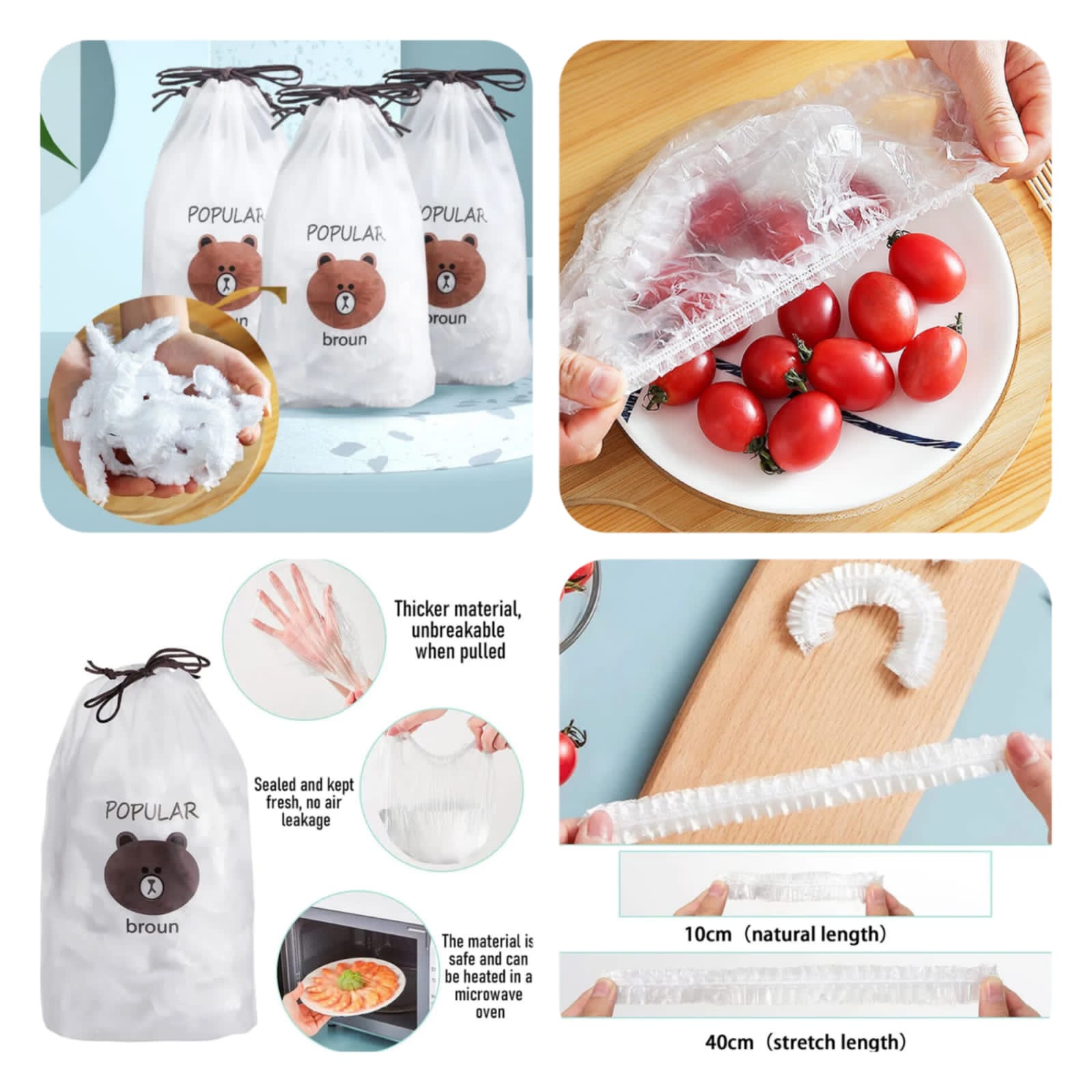 Disposable Food Wrap Bear Packing