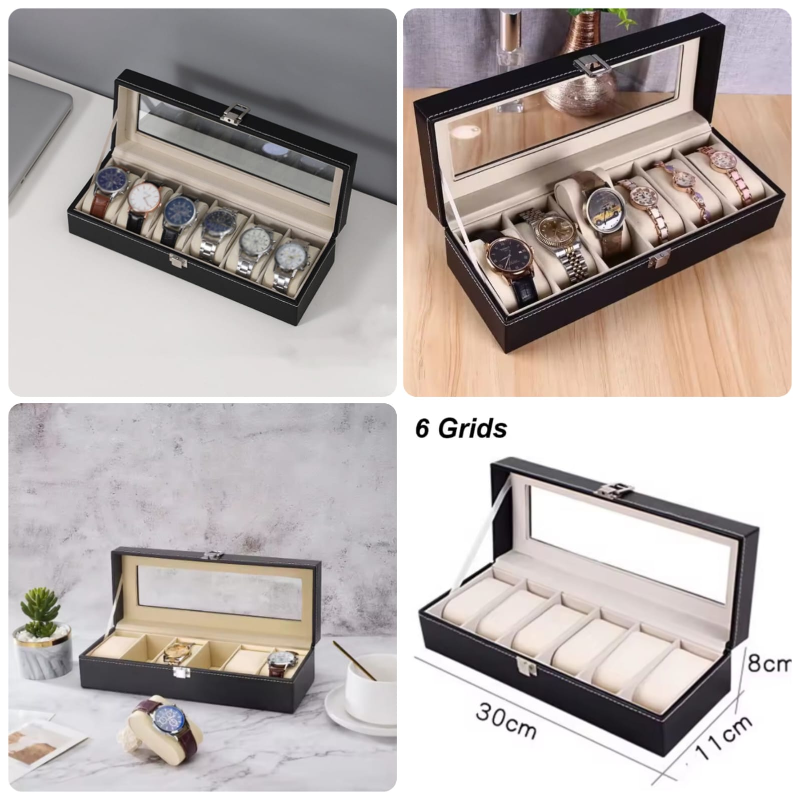 *Watch Organizer ⌚*
 *(6slot )Box Packing (Good Quality 🇨🇳)*