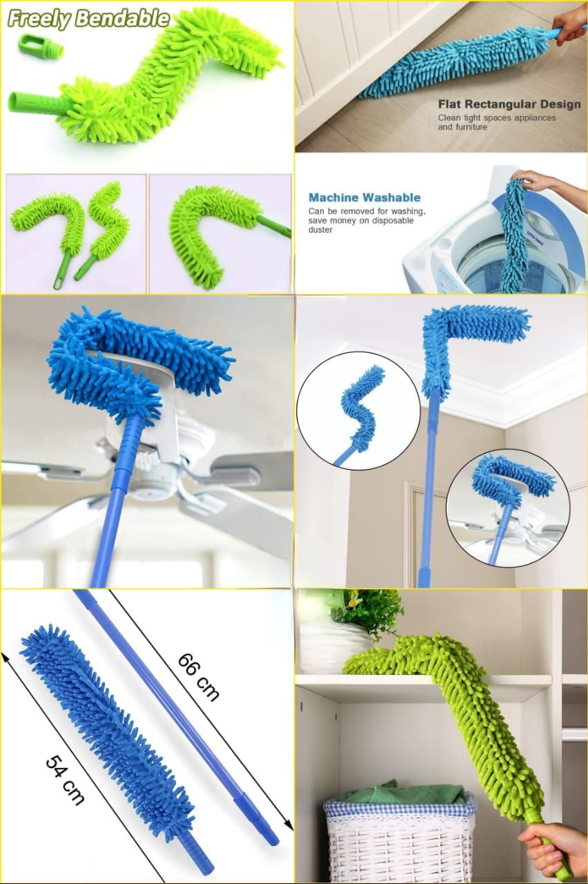 *Microfiber Flexible Fan Duster  (Random Colours)
