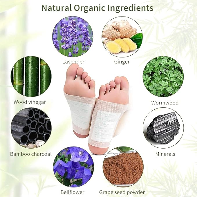 Detox 10 Pcs Foot Pads – Pain-Free Cleansing Patches