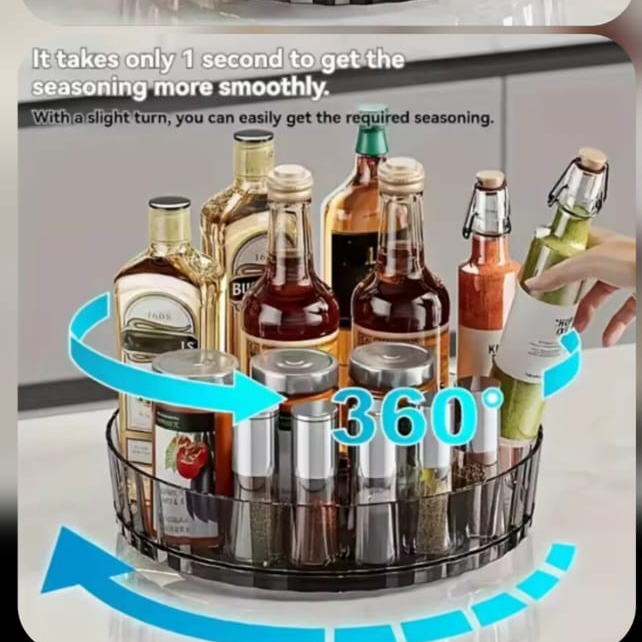 360° Acrylic Rotating Spice Tray