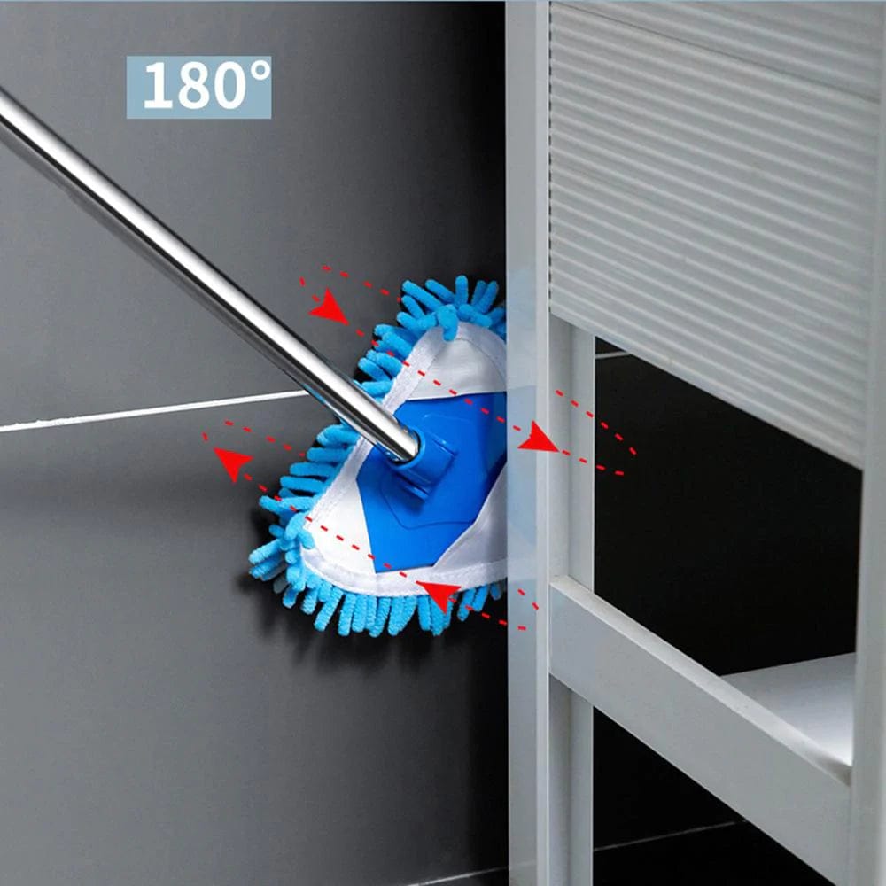 Triangle rotatable microfiber mop