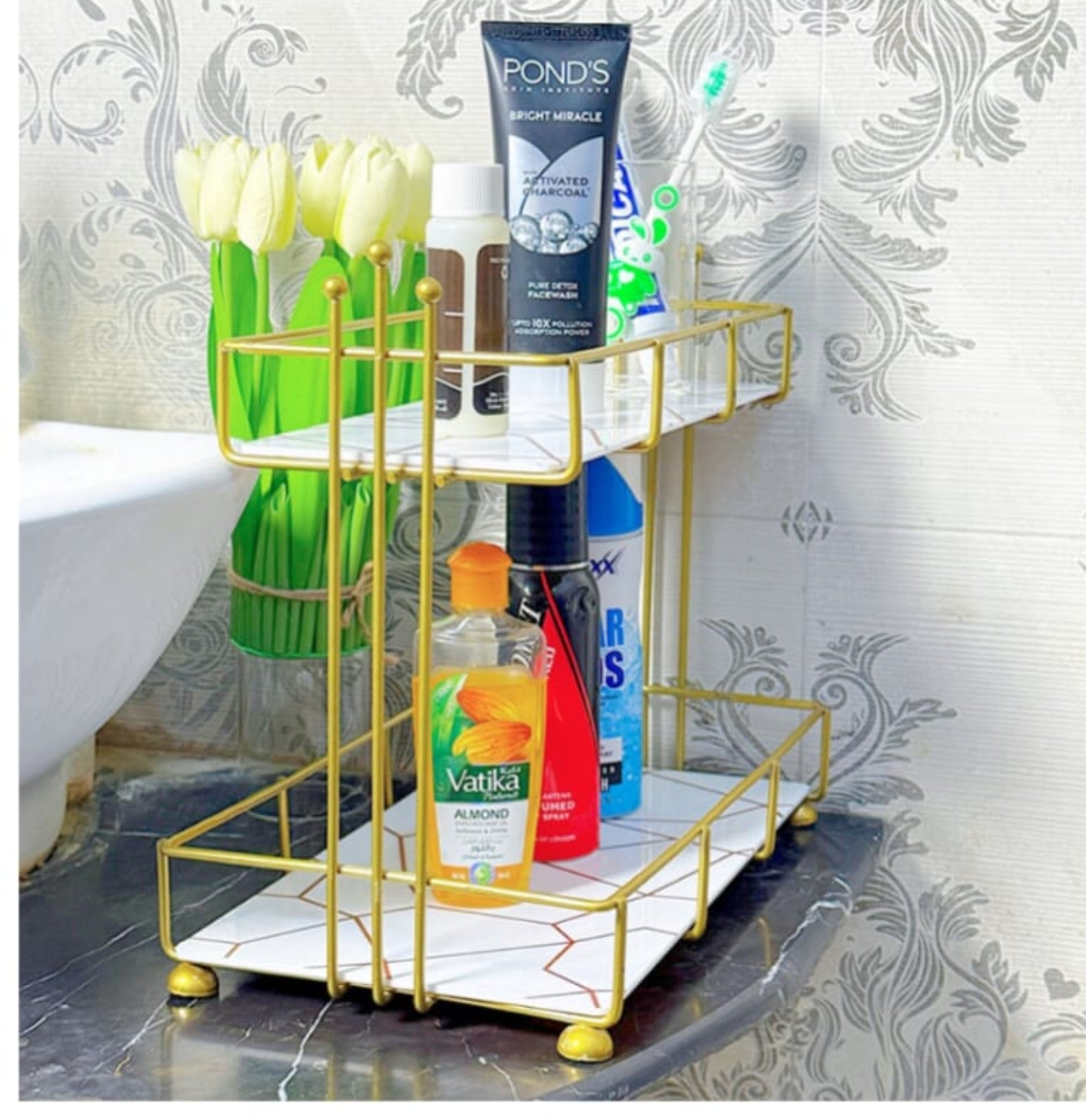 2-Tier Luxury Vanity Storage