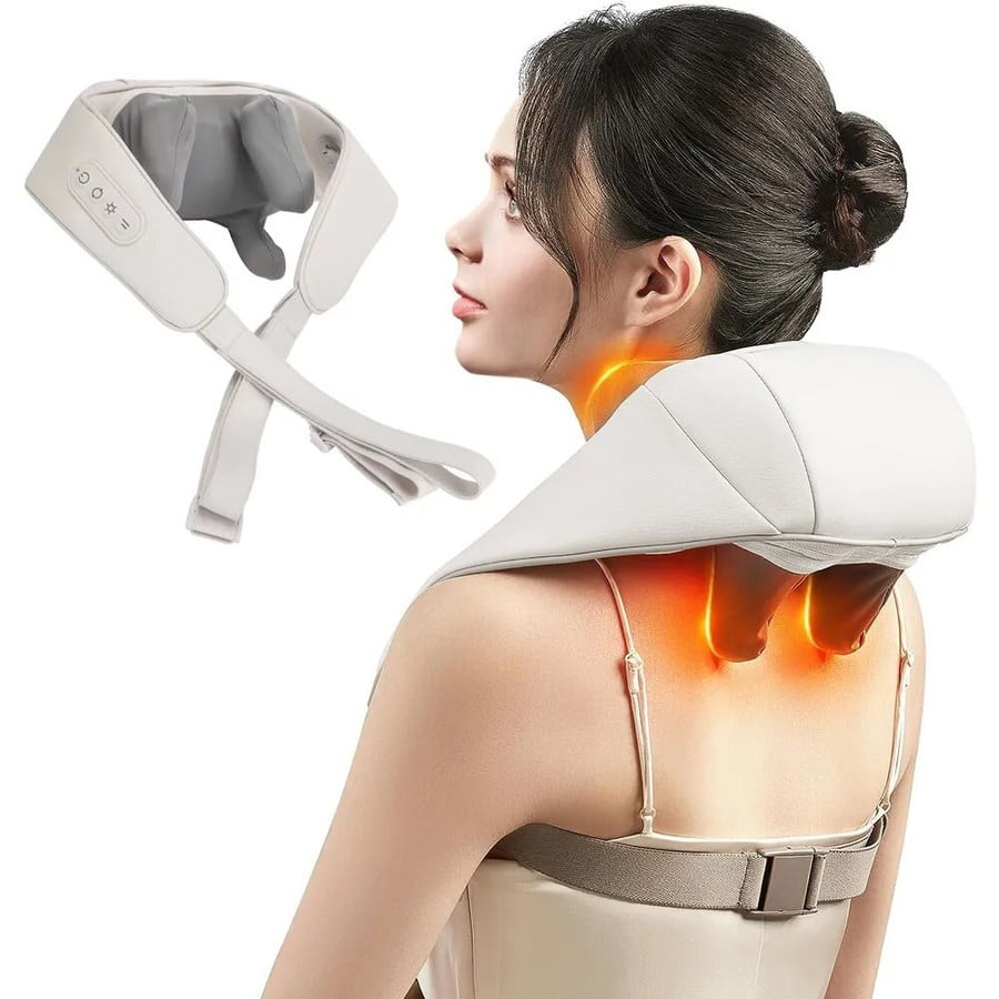Automatic heated shoulder and neck massager