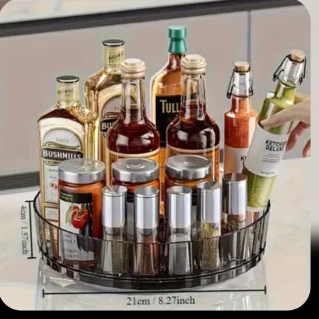 360° Acrylic Rotating Spice Tray