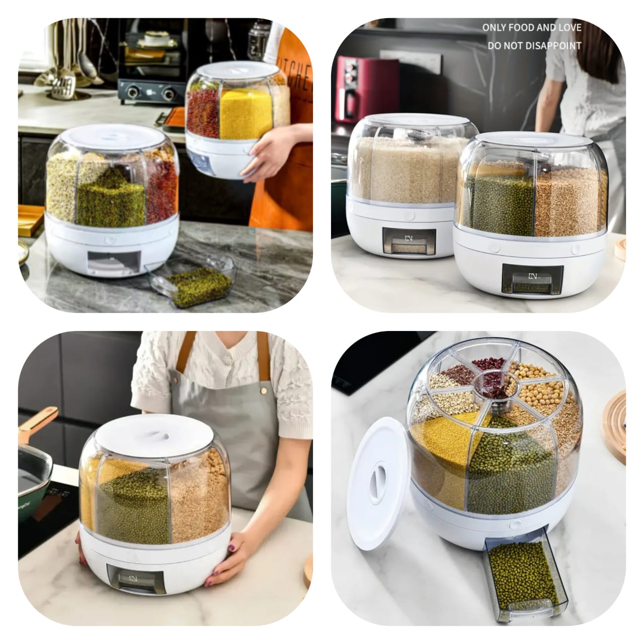 Petal Cap Rotating Cereal Dispenser
