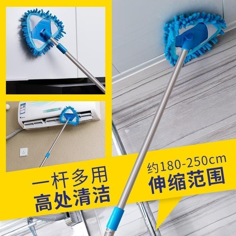 Triangle rotatable microfiber mop