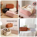 Leather cosmetics bag