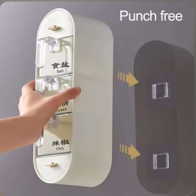 *Wall-Mounted Seasoning Spice Rack