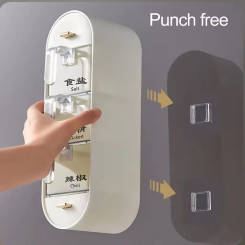 *Wall-Mounted Seasoning Spice Rack