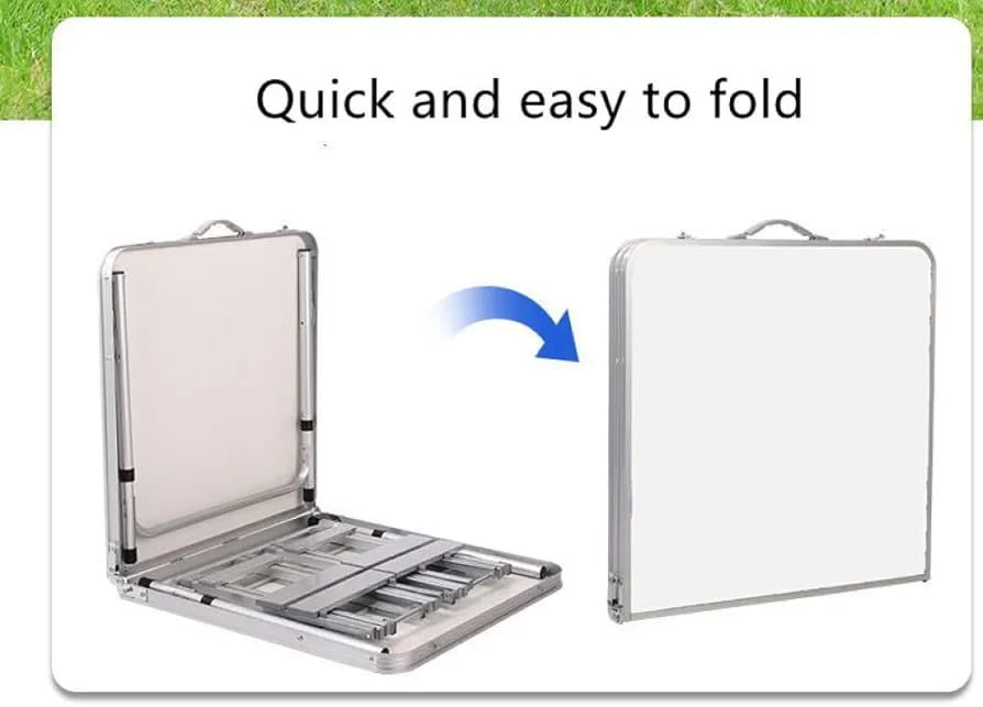 Folding adjustable table