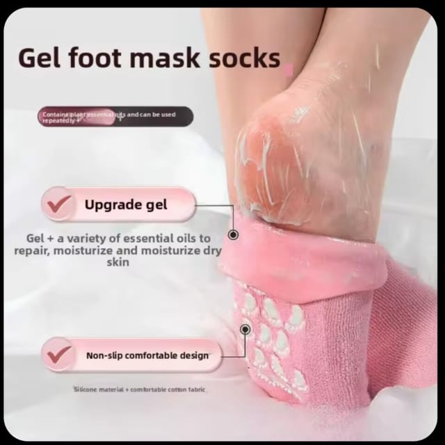 Silicon moisturizing socks