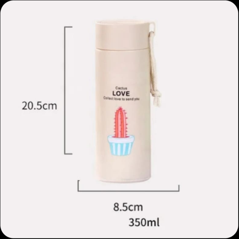 Cute Cactus Glass Bottle