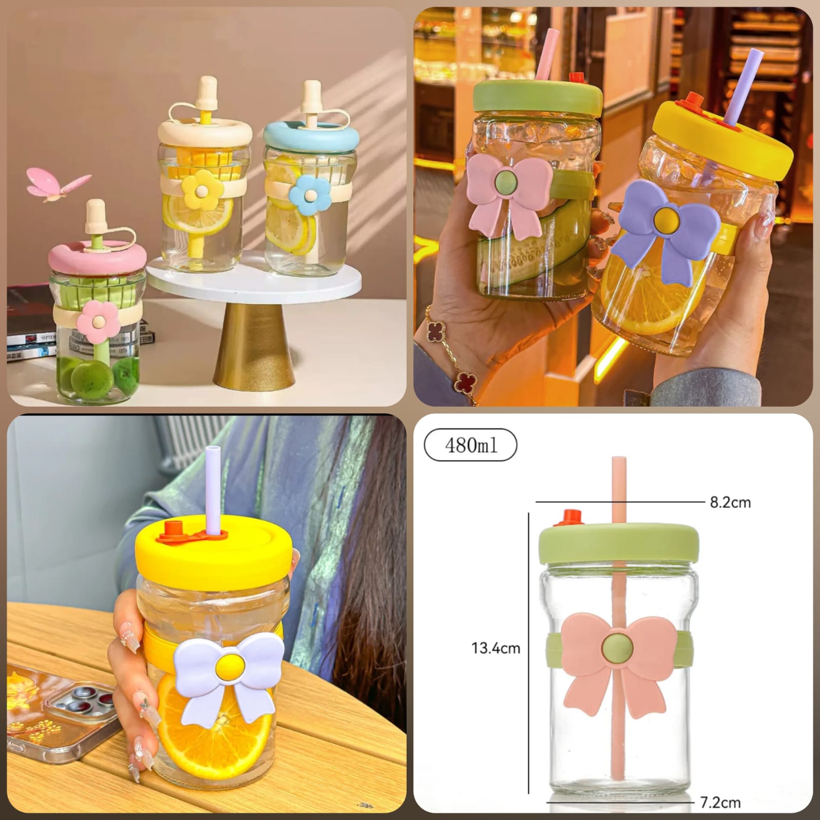 Big Bow Glass Cup