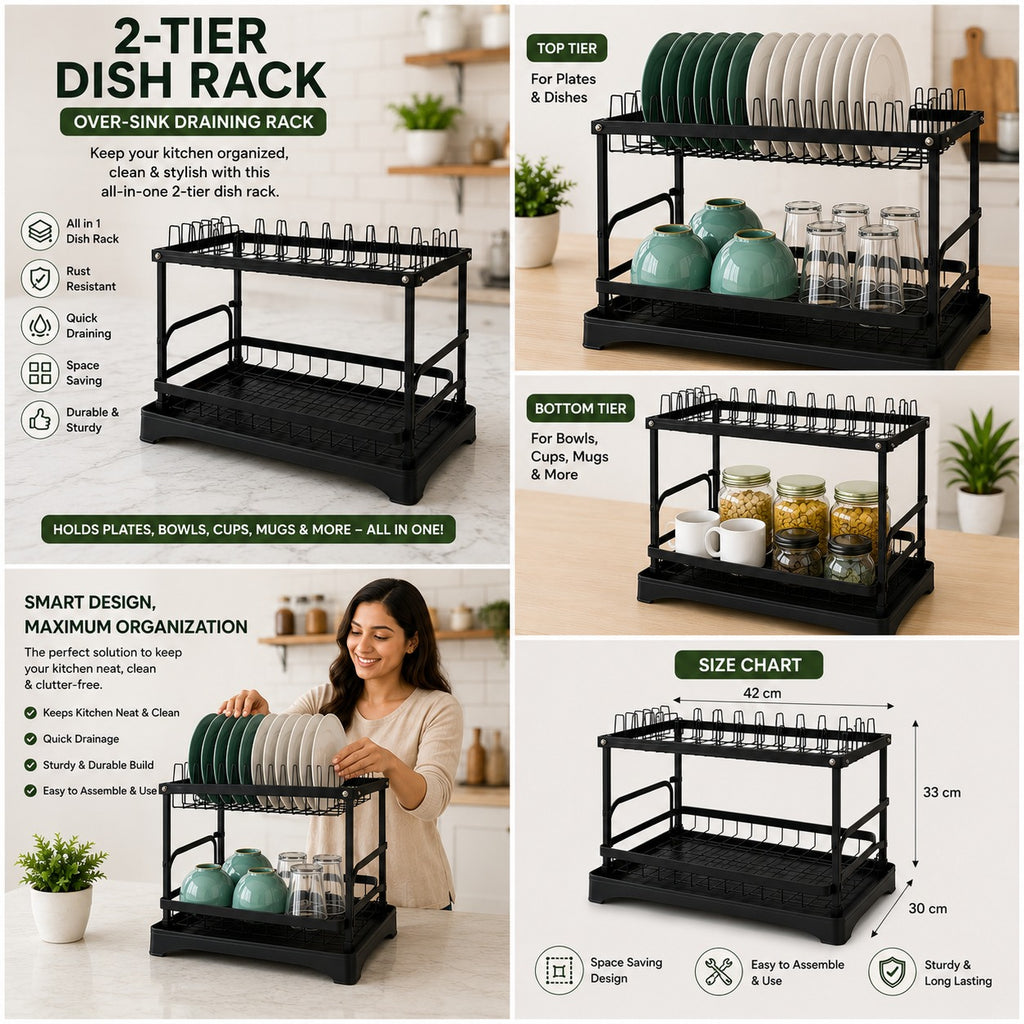 2-Tier Dish Rack