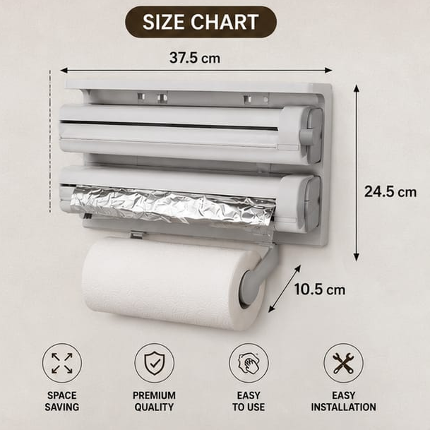 Triple paper dispenser